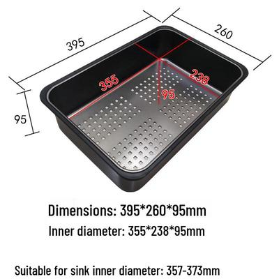 Nano Black Brushed 304 Stainless Steel Sink Drain Basket