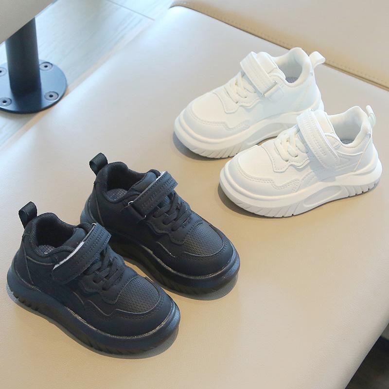 Spring Autumn Kids White Shoes Boys Girls Lightweight Soft Sole Casual Sneakers Baby Sports Shoes For Children