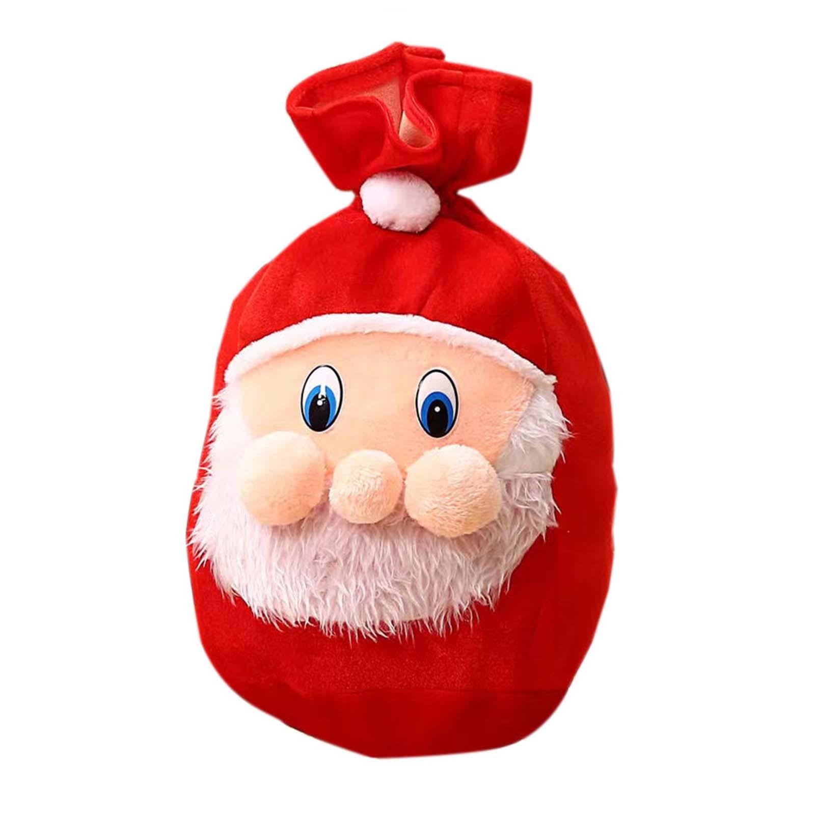 

Рождественский подарочный пакет Санта-Клауса Подарочный пакет Золотой бархатный рюкзак для рождественских украшений для старика One Size