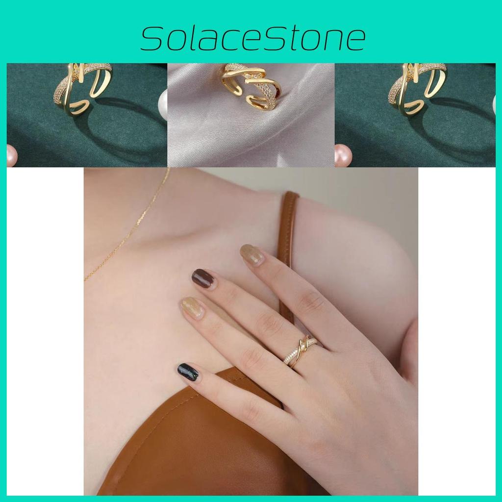 Minimalistischer Modischer Gold- und Silberfarbener Kupferring mit Einzigartiger Geometrischer Form