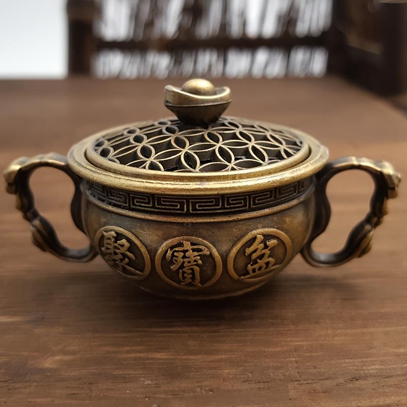 Small Incense Holder Treasure Basin Incense Holder for Indoor Home Use Sandalwood Agarwood Tea Ceremony Decorative Piece Incense Additions