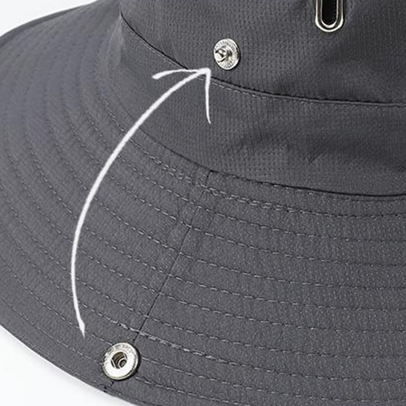 Wide Brim Bucket Hat For Men Women Uv Protection Sun Hat With Adjustable Chin Strap Breathable Mesh For Hiking Fishing Camping