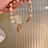 Retro Zircon Cat Pearl Bracelet: Elegant, Fashionable, and Versatile Jewelry for Women.