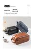 Men's Luxury PU Leather Makeup Bag - Large Capacity, Handheld, Elegant Wash Bag