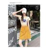 Quick Drying Sports Shorts for Women's Summer Casual Shorts with Elastic Waistband and Front Slit Design, Work Pants Skirt