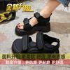 Sports sandals women's summer new muffin platform Velcro casual versatile Roman beach shoes