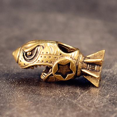 Brass Torpedo Handmade EDC Keychain Pendant Brass DIY Brass Backpack Tail Charm