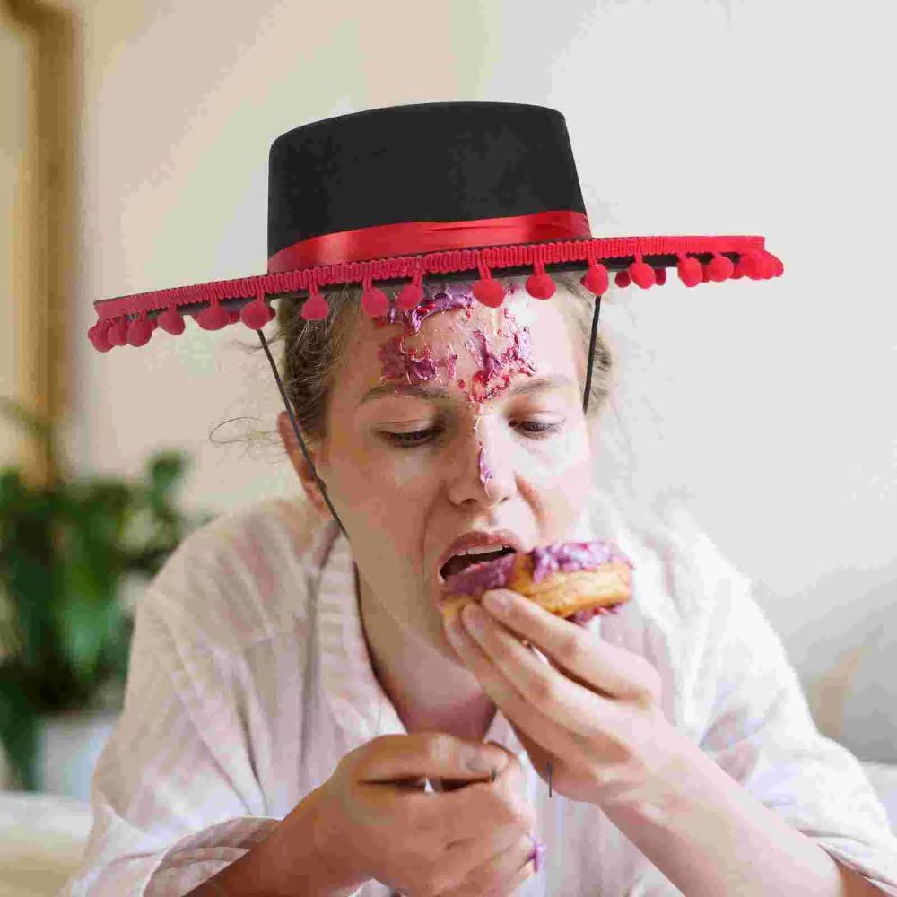 Wide Brim Design Mexican Sombrero Hats Photo Shoot Props Jazz Hats Fashion Cowboy Hats Unisex