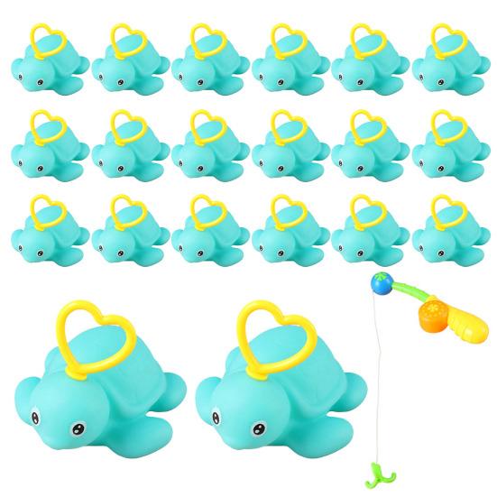 20Pcs Duck Fishing Toys Bath Time Toys for Kids Floating Fishing Games Beach Pool Games Indoor Outdoor Fun Gift for Children
