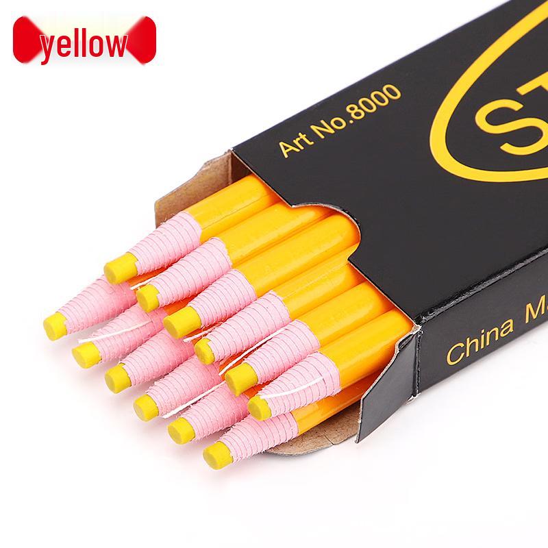Er He Shen Peel-Off Wax Marking Pencils - 12 Pack жёлтый