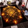 Golden Pentagram Decor Rug Non-slip rug suitable for living room and bedroom sofas