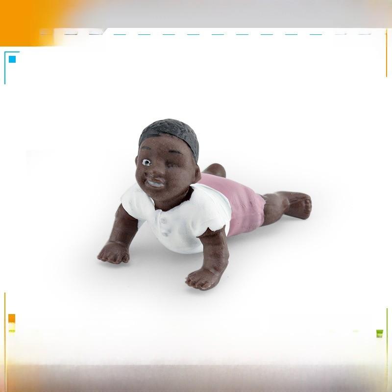 African American Family Model Pvc Collectible Figures For Gift And Display