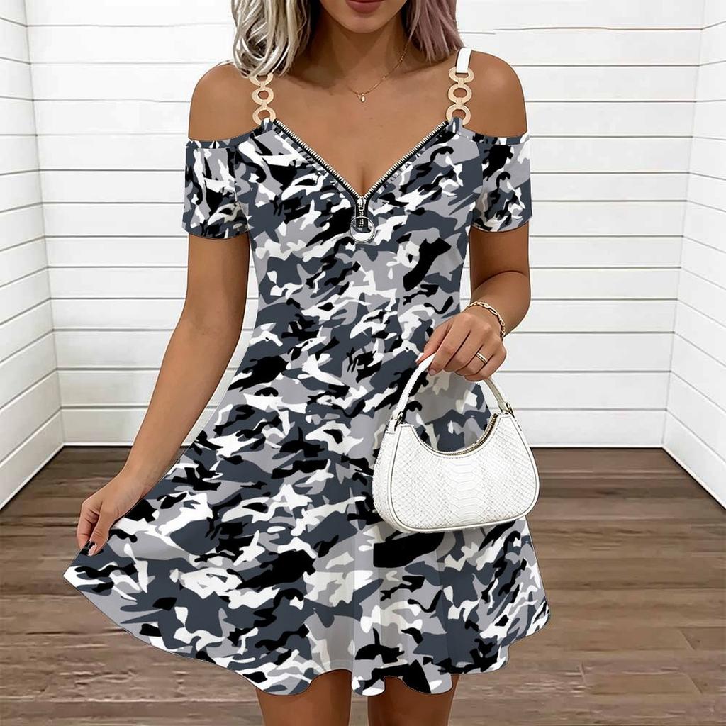 Women Adjustable Sling Dress Plus Size Peony Printed Flowy Summer Vacation Gown