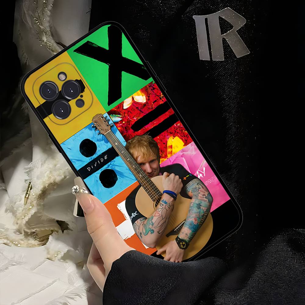 E-Ed Sheeran Phone Case For Iphone 17 16 15 14 13 12 11 Pro Max Plus Black Shell Cover Case