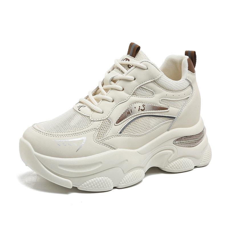 Dad Shoes Girl 2025 Summer New Inner Height Increase Small Mesh Shoes Versatile Breathable Lightweight Fashion Casual Women's Shoes