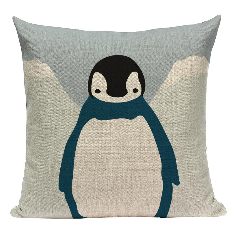 Satın alın Snowflakes Penguin Cushion Cover 45*45cm Snowman Sweetheart