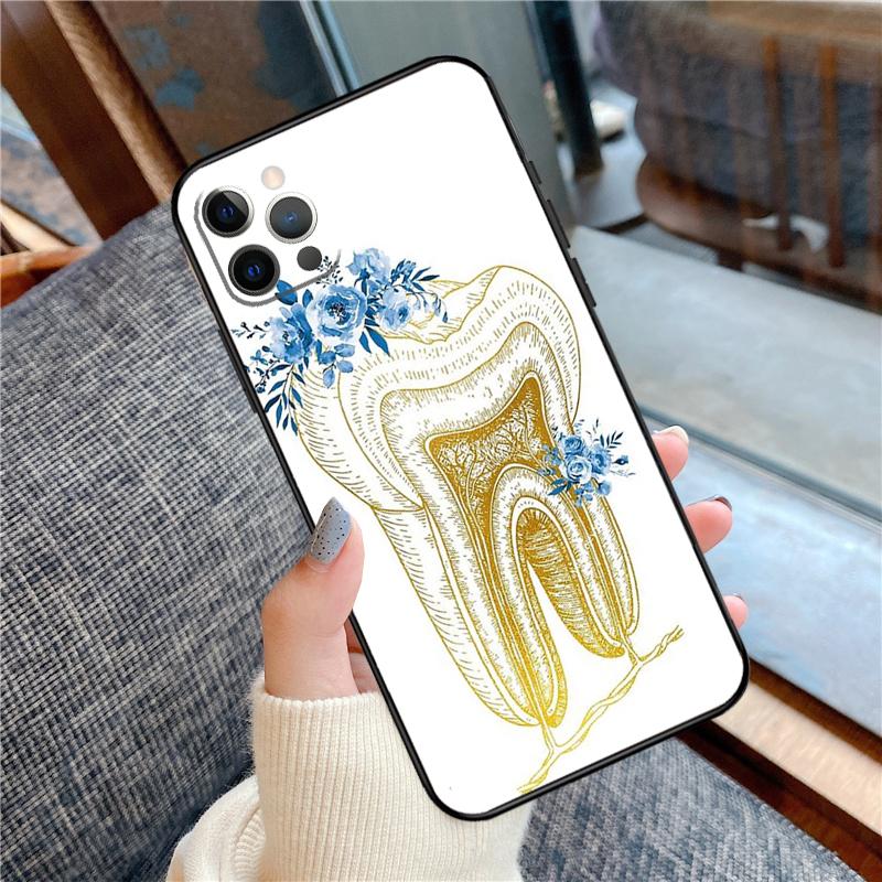 

Human Tooth Anatomy Phone Case For iPhone 16 15 14 12 11 13 Pro Max 12 13 mini XR 15 16 Plus 16e Cover Shell iPhone 11 Pro