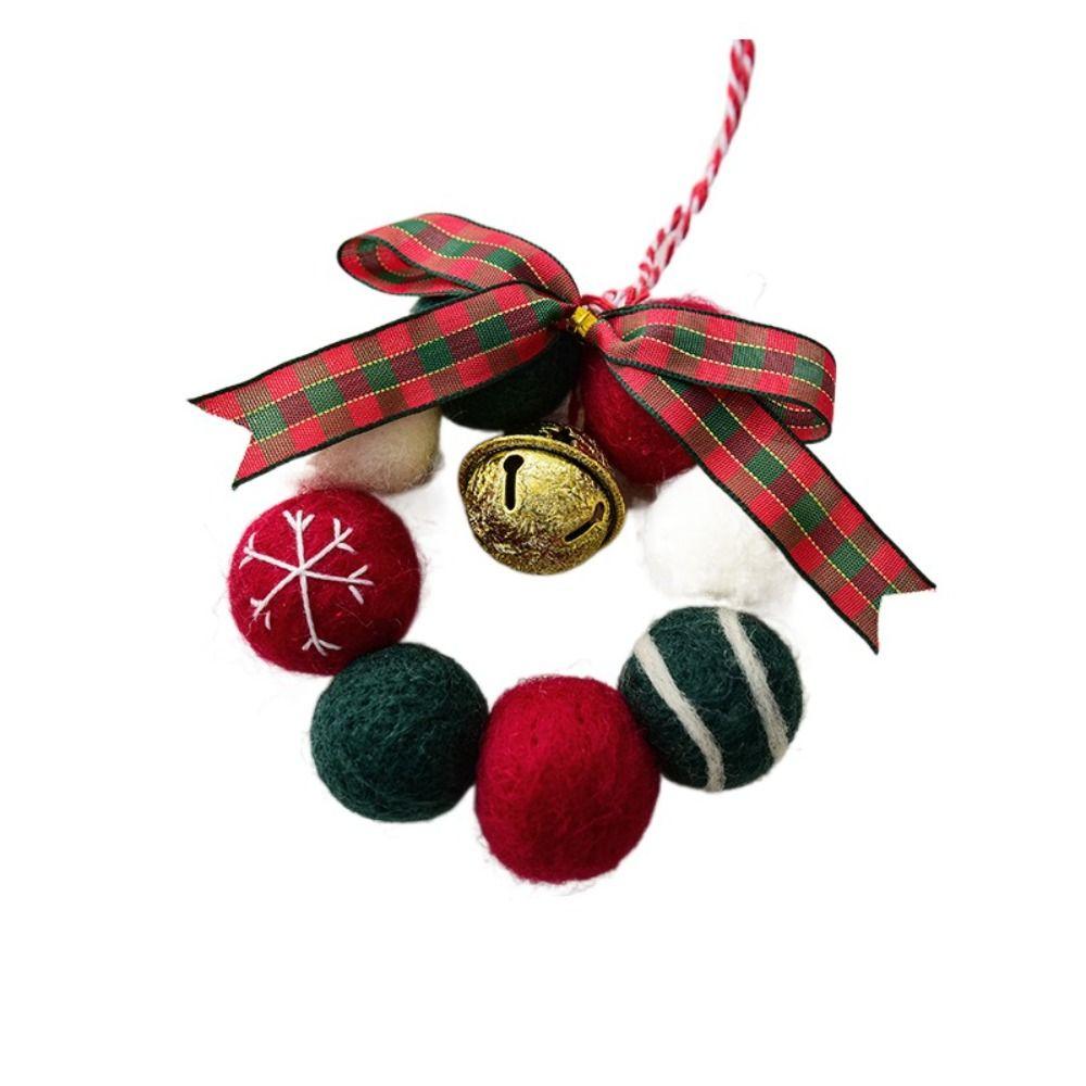 Creative Mini Wreath Pendant Small Bell Xmas Ornament Christmas Tree Ornament  Christmas Decoration