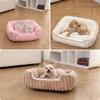 Cat Nest, Thickened Straight Bar Square Nest, Rabbit Plush, Soft and Comfortable Pet Bed for Deep Sleep, Also Suitable for Dogs