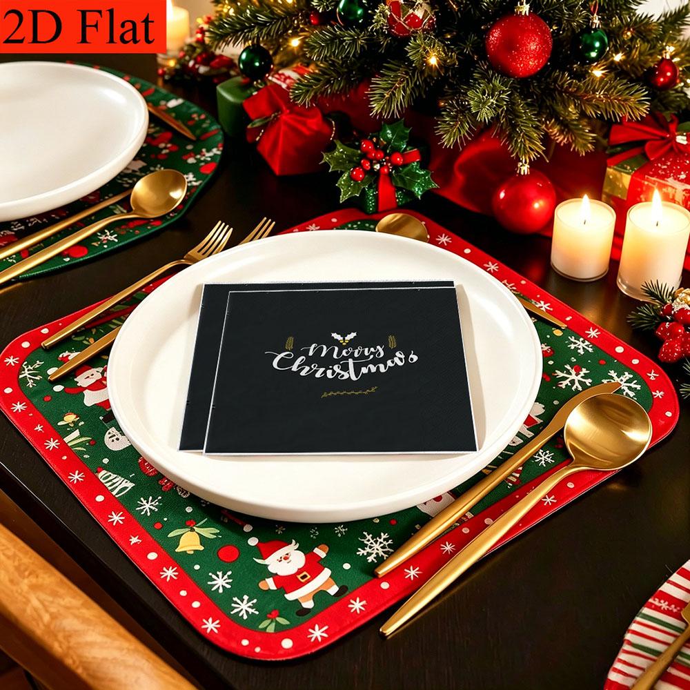 20pcs Disposable Napkins with Blessing Language Pattern Print for Wedding,Parties,and Daily Use for Thanksgiving Fall Christmas Table Decoration