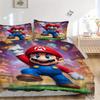 3pcs Super Mario Pattern Printed Bedding Set, Soft and Comfortable Quilt Cover for Bedroom, Guest Room (1 Duvet Cover + 2 Pillowcases, Pillow Core Not