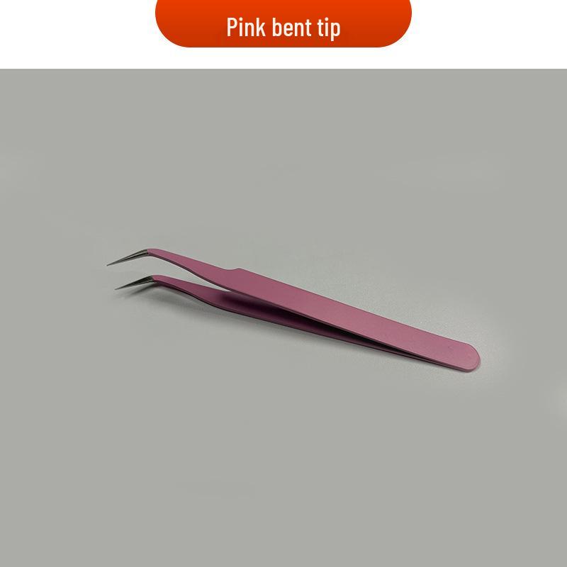 Precision Anti-static Stainless Steel Tweezers Set: Straight Tip, Bent Tip, Thickened, Pointed Tip, Bird's Nest Beauty Tweezers.