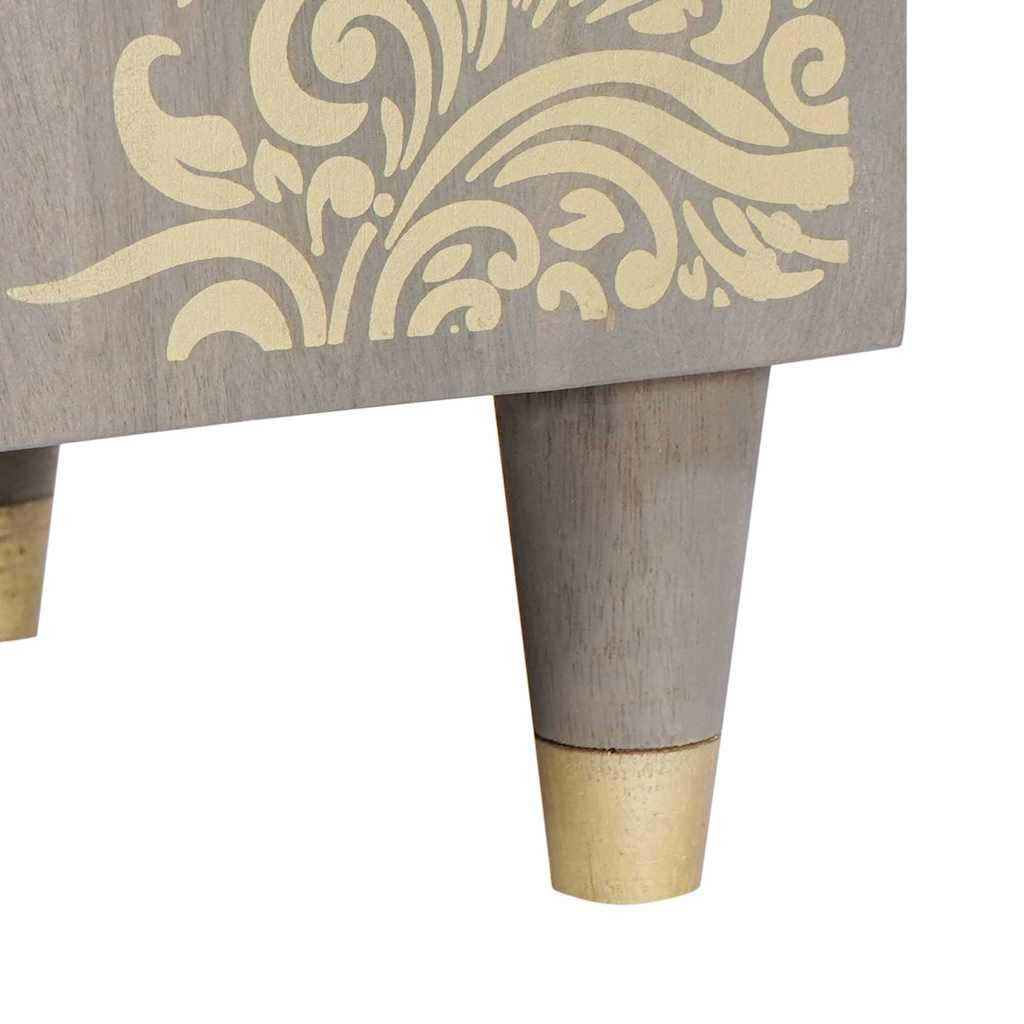 Bathroom Cabinet Gray 38 x 33 x 160 cm Solid Mango Wood