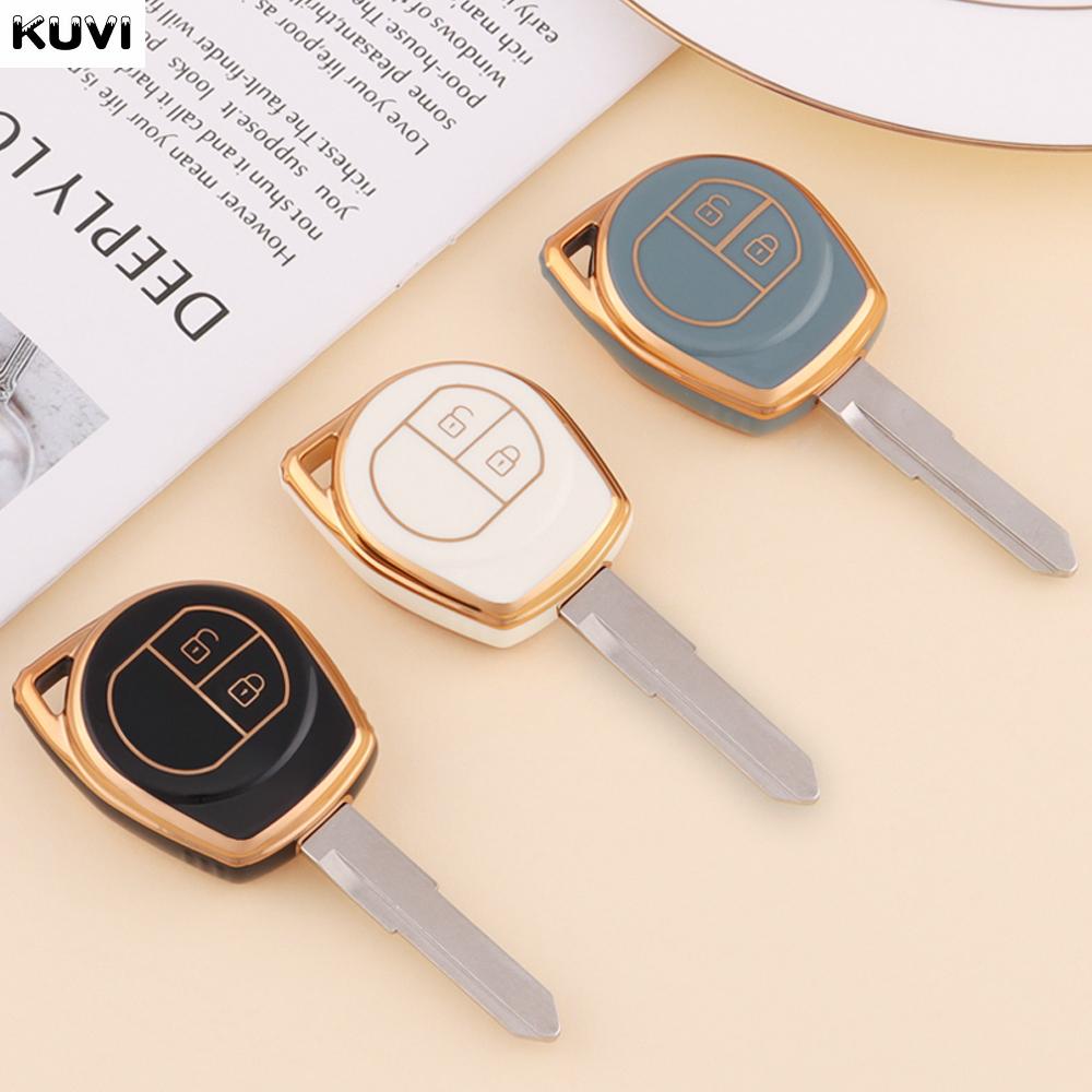 New Gold Edge Design Tpu Key Case Full Cover For Suzuki Grand Vitara Swift Liana Window Sx4 Jimny Samurai Amagatarai 2 Btn