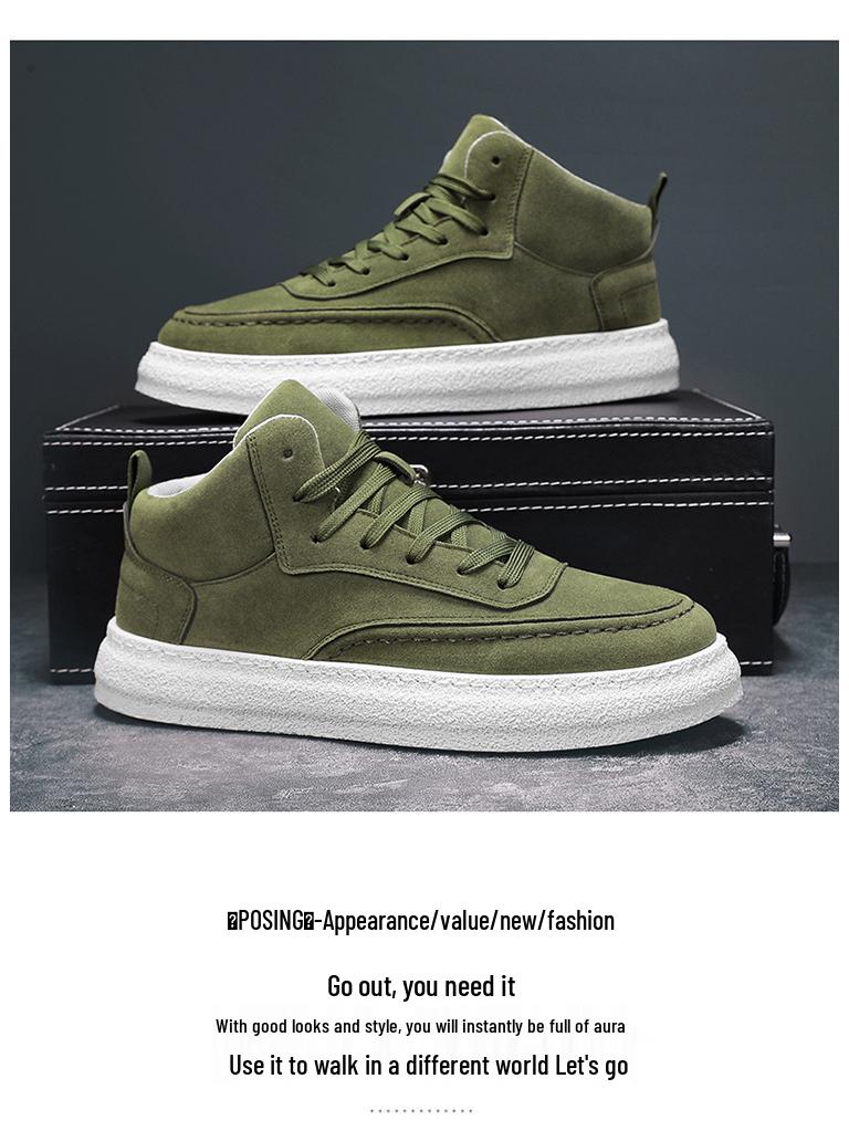 Herren Frühjahr 2025 Trendige Koreanische High-Top Slip-On Sneaker Lässig Vielseitig Sportschuhe