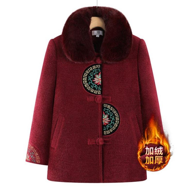 Winter cotton-padded jacket thickened jacket women's velvet winter cotton-padded jacket top