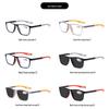 Unisex Color-Changing Square Reading Glasses with Anti-Blue Light & High-Definition Lenses for Middle-Aged and Elderly.