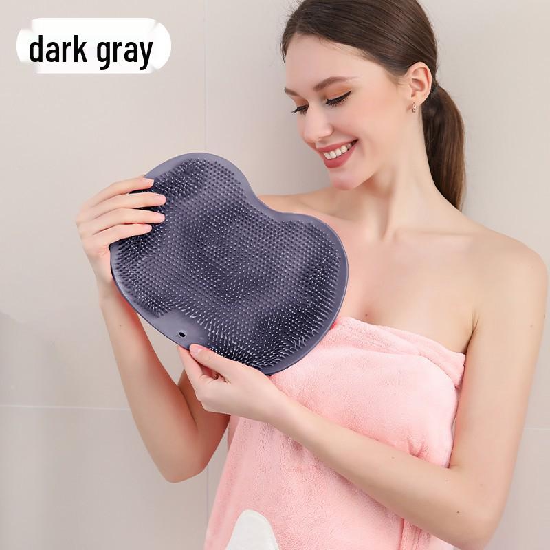 Silicone Foot Scrub & Back Massage Pad for Shower or Bath