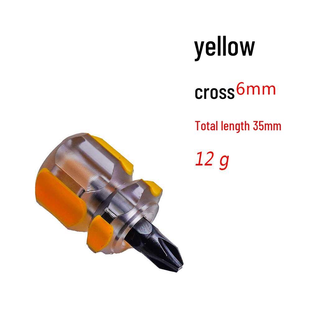 Mini Transparent Handle Screwdriver with Turnip Head - Phillips, Slotted, Torx