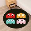 Pac Man Printed Round Rug Carpet Chair Rug Area Rug Entryway Doormats,for Office Chair Living Room Bedroom Kitchen Room.