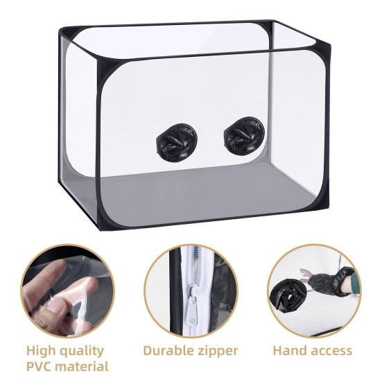 

Палатка для выращивания грибов Yousheng с двумя перчатками, прозрачные станции размножения для энтузиастов микробиологии