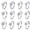 S925 Sterling Silver Women's Ring - White Gold Electroplated, Classic Rose Design, Light Luxury Finger Jewelry