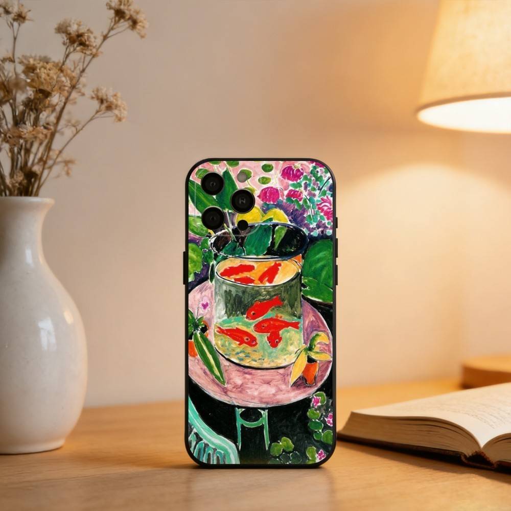 H-Henri M-Matisse Art PaI Phone Case For iPhone 17,16,15,14,13,12,11 Plus,Pro Max,XS,Soft Silicone Black Cover
