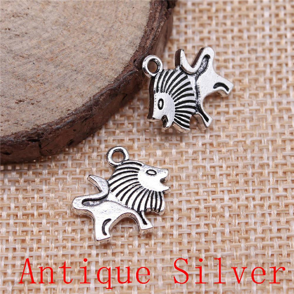 Tiger Lion Wolf Fox Charms Pendant For Bracelet Necklace Jewelry Making Craft Findings