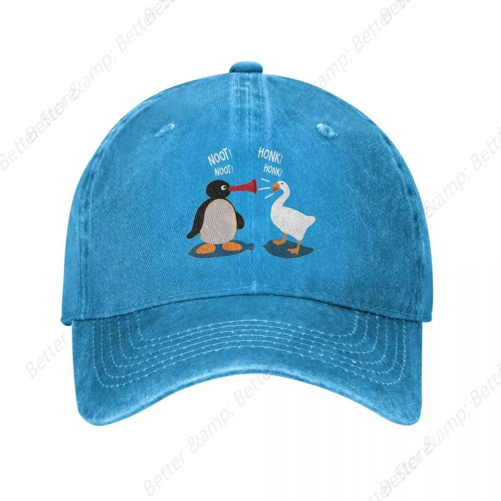 Noot Honk Baseball Caps Vintage Distressed Denim Washed Pingu Pinga Penguin Sun Cap for Men Women All Seasons Travel Hats