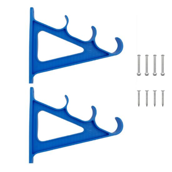 2 buc Suport de perete pentru lansete de pescuit cu accesorii cu șurub Garaj Magazie 3 Raft organizator suport pentru expunere lansete de pescuit Accesorii de pescuit