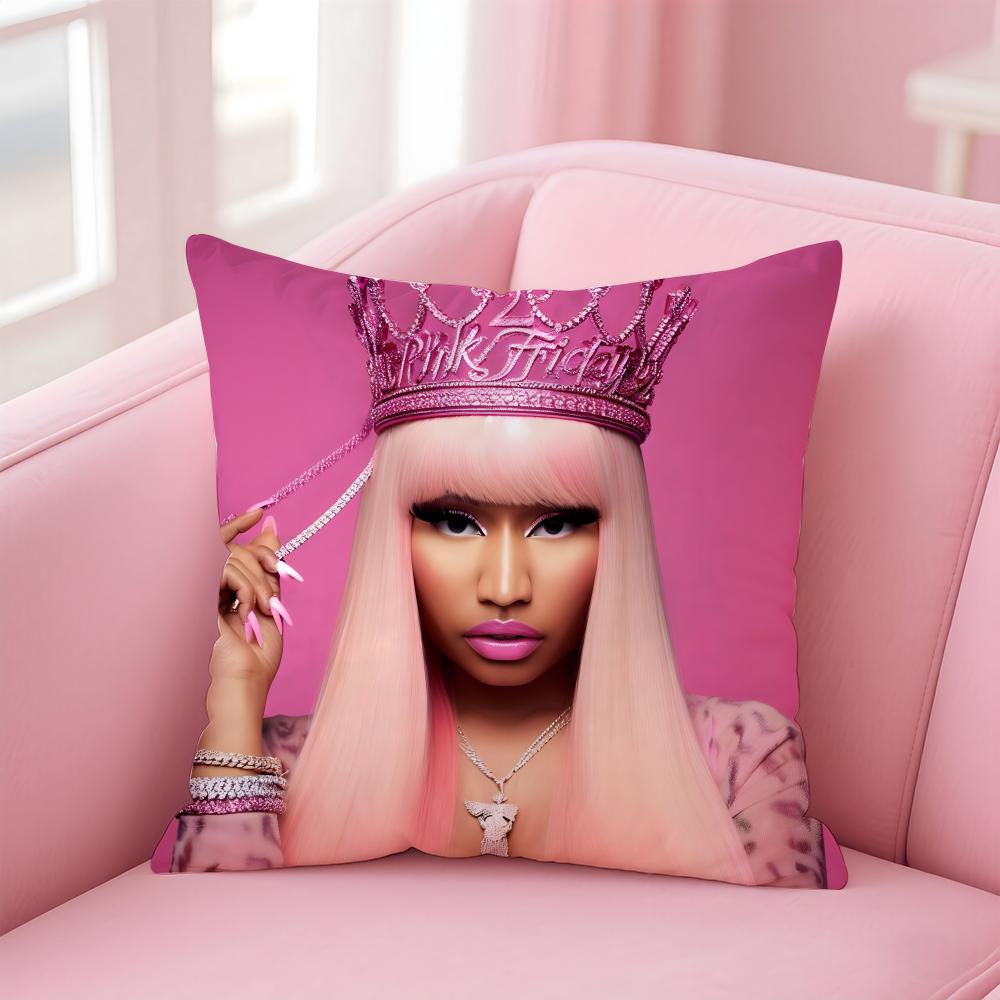 Nicki M-Minaj Singer Cushion Cover Comfortable Reversible Pillow Cover Ideal For Car Sofa Bedroom & Beyond