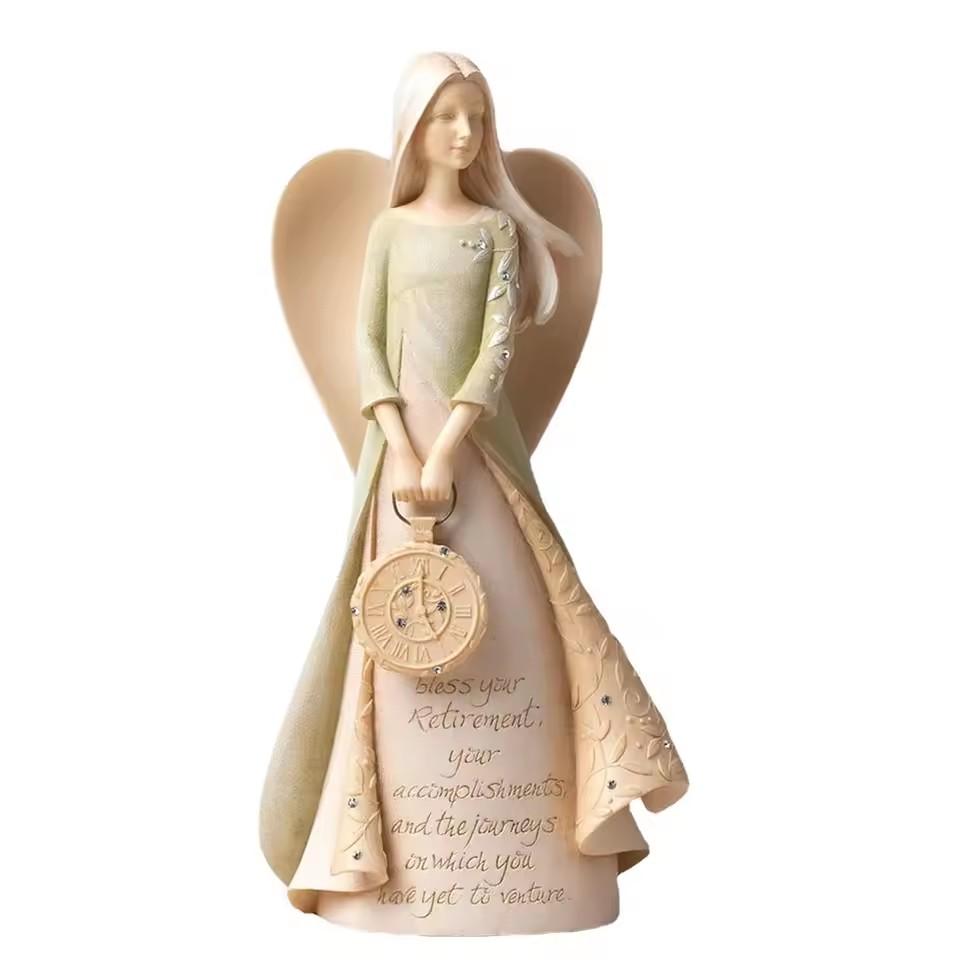 

Bless Angels Statues European Resin Angel Flower Girl Figurine Home Living Room Desktop Decoration Friend s Birthday Present S