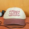 BALLOON FRIENDS MESSY ADVENTURE Unfound Life Two-Tone Washed Ball Cap Burgundy