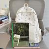 Cartoon Print Backpack Student Schoolbag Women's Lightweight Backpack