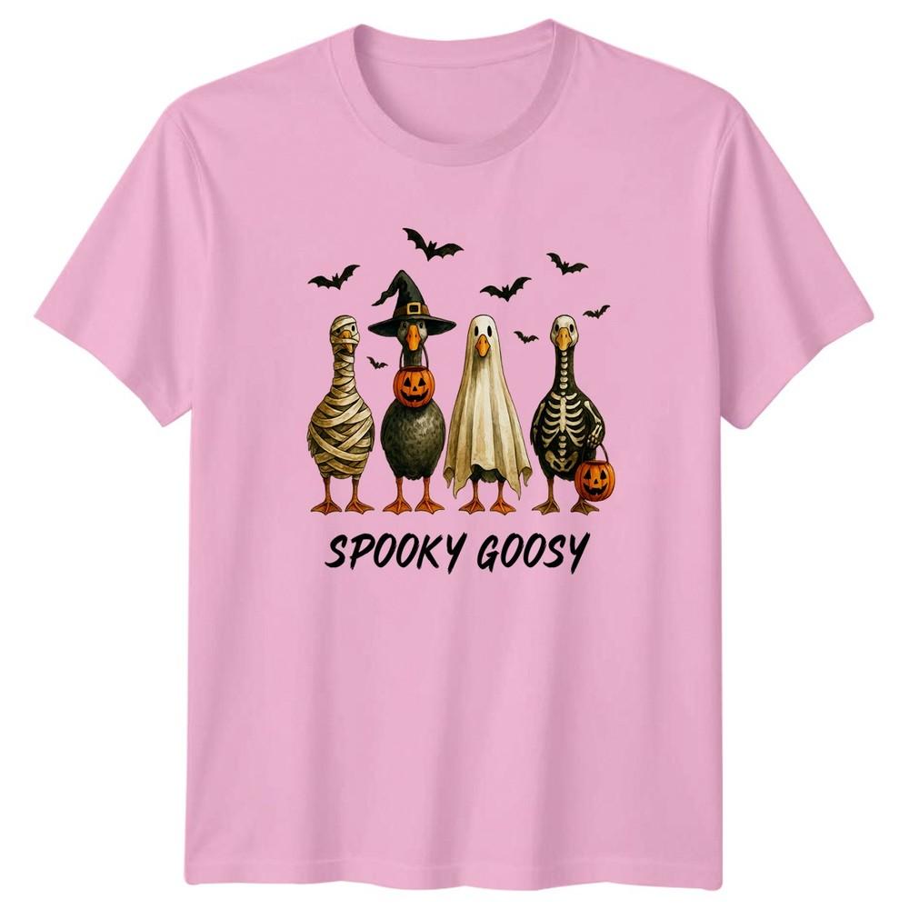 Spooky Goosy Halloween Geese Holidays Unisexs TShirt Unisexs Graphic Tee