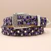 Cross Belt Leopard Print Western Rhinestone Belt Personalized Denim Woman Rivet Jeans Belt
