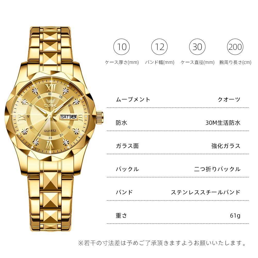 Stylish Women's Quartz Watch for Commuting, Featuring a Calendar, Day and Date Display, Round Face, 30mm Diameter, Stainless Steel, Japanese-made