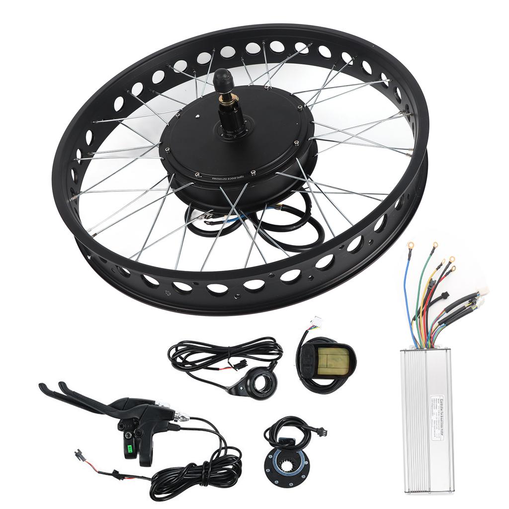 Ebike Conversion Kit with 72V 3000W Motor 26inch Wheel LCD5 Meter