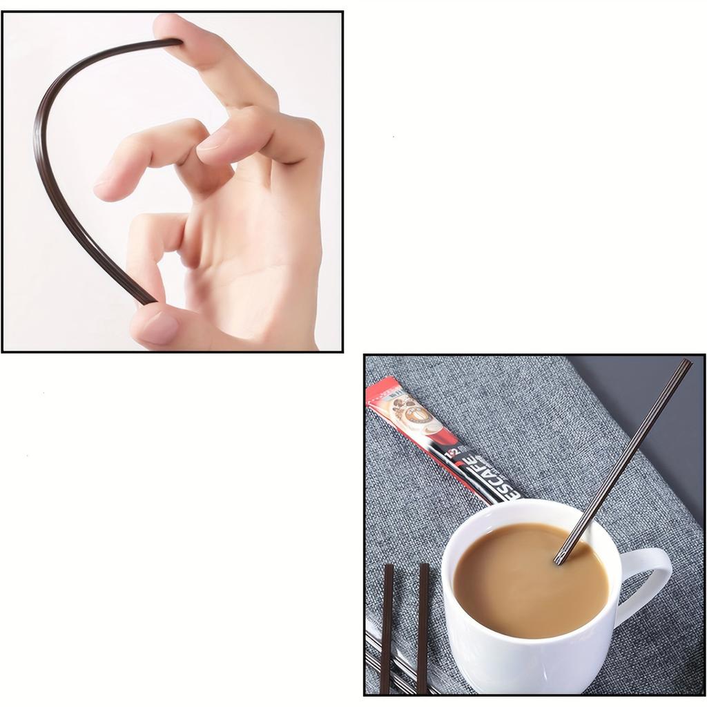 500PCS Individually Wrapped 6.7in Coffee Stirring Sticks | 3-Hole Disposable Plastic Straws for Drinks & Mixing