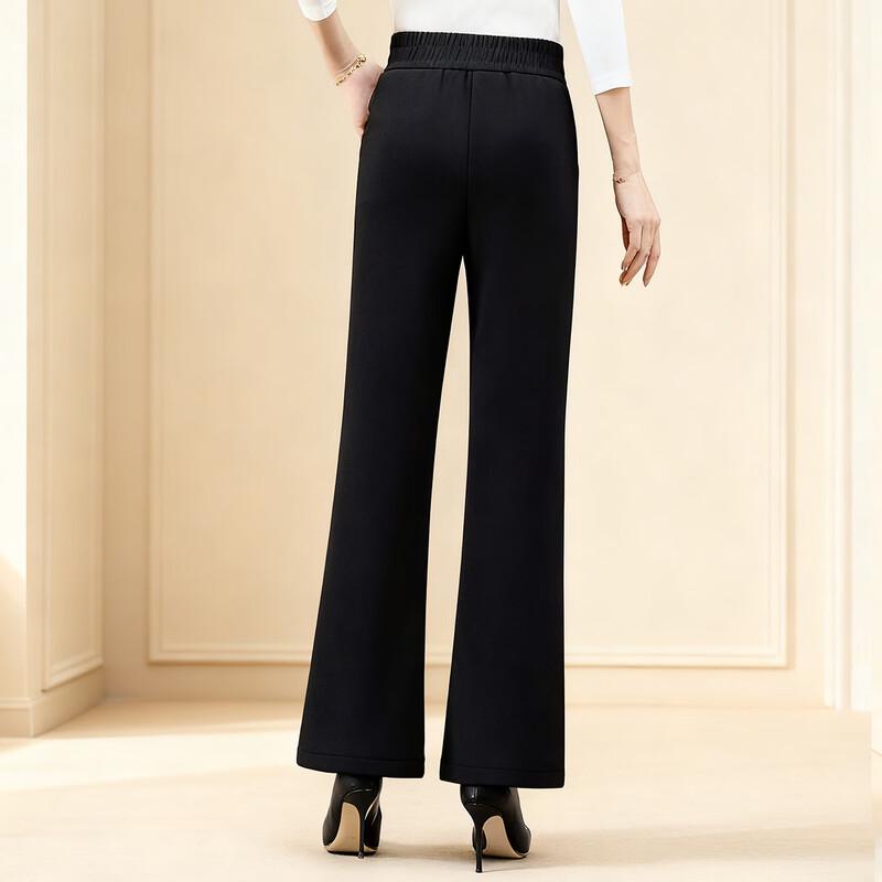 Pasite Women's Fleece Lined Flared Winter Casual Pants